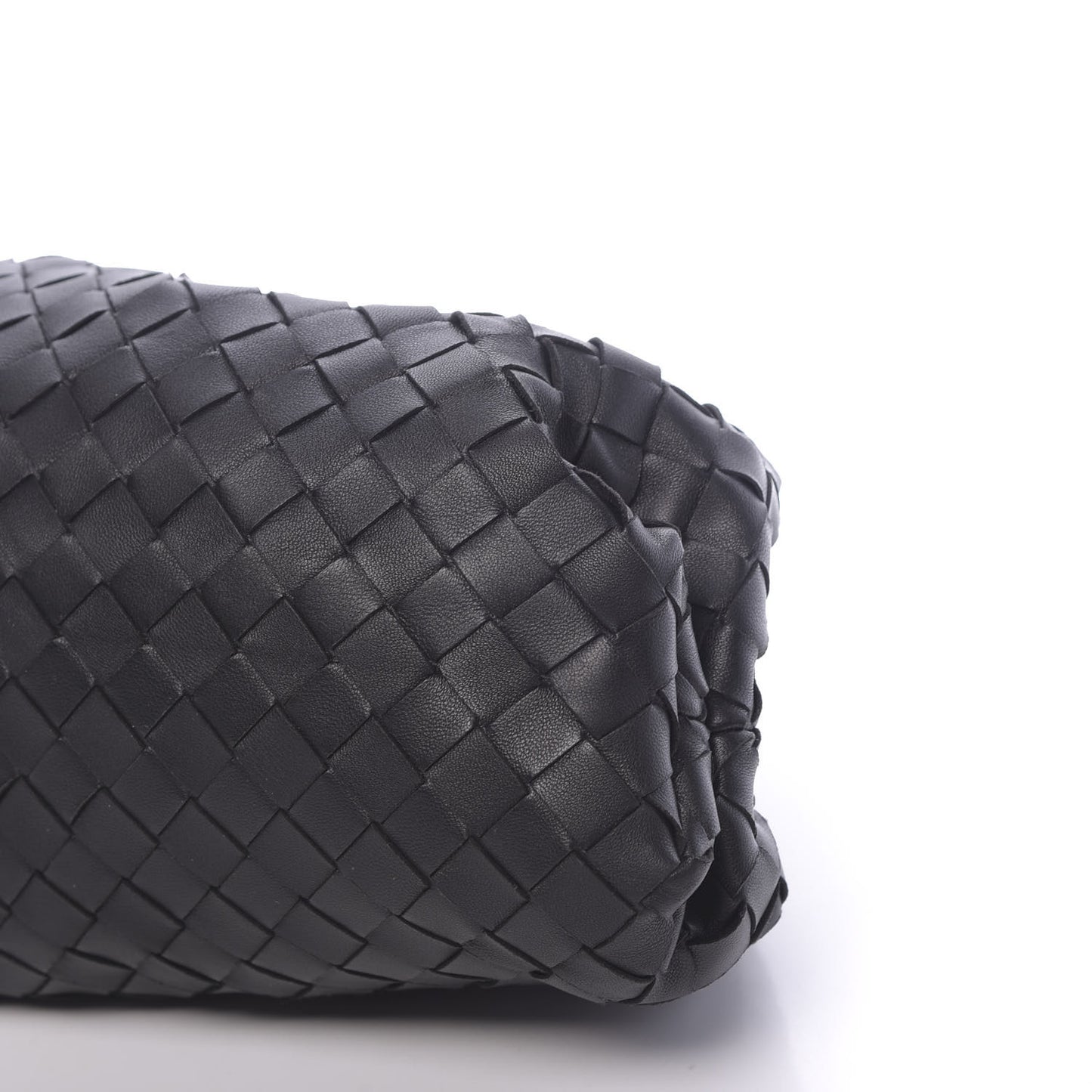 Nappa Maxi Intreccio The Pouch Oversized Clutch Black