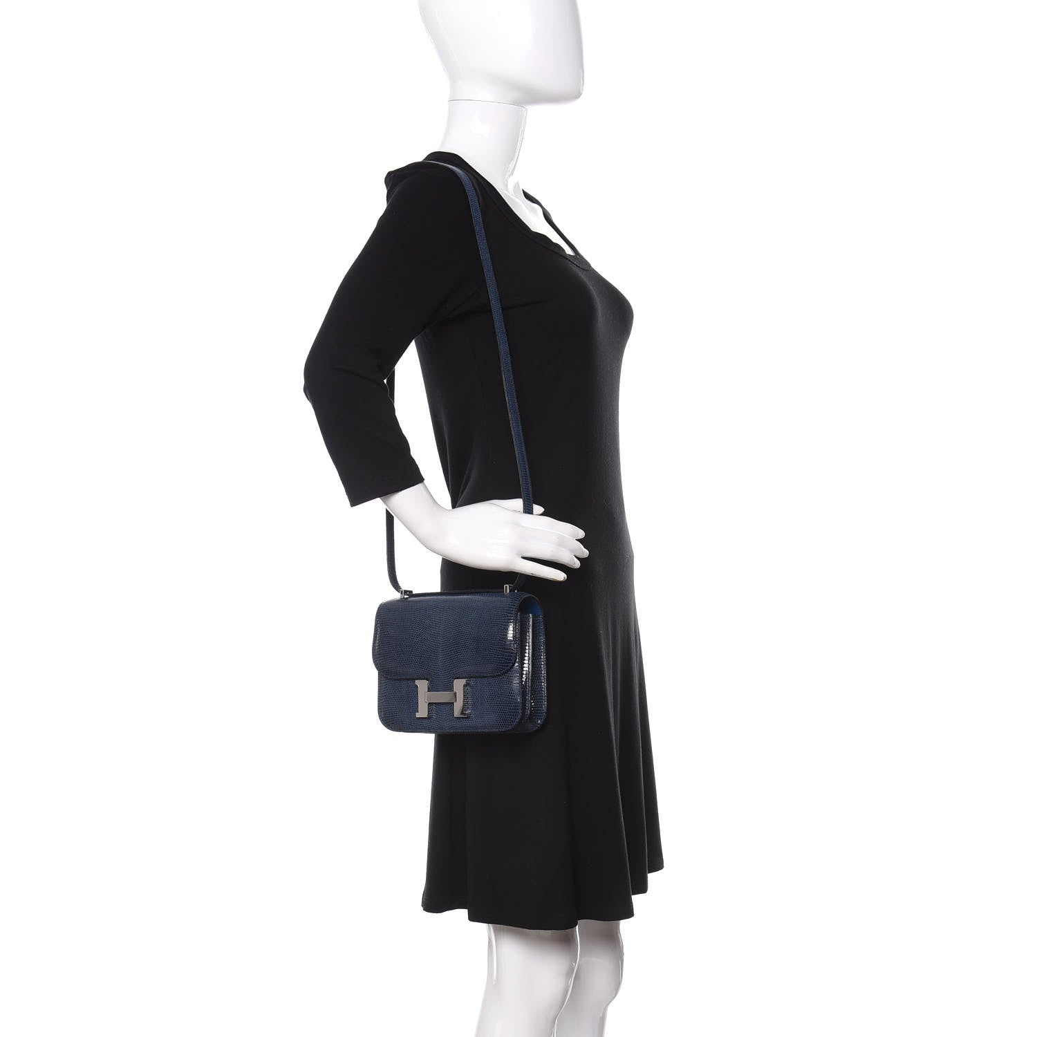Hermes Lizard Constance 18 Bleu de Malte 3 of 12