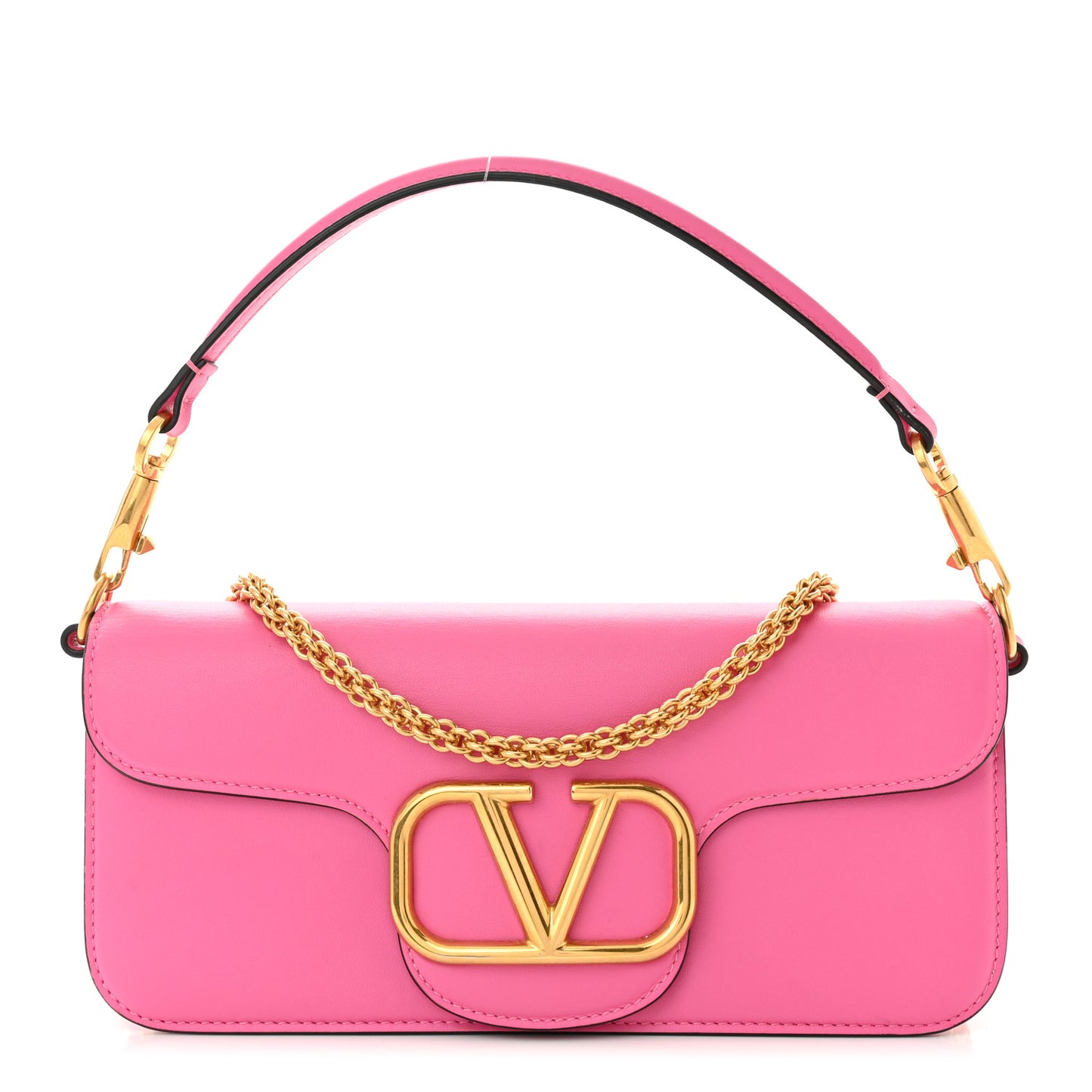 Calfskin Vlogo Loco Shoulder Bag Feminine Pink