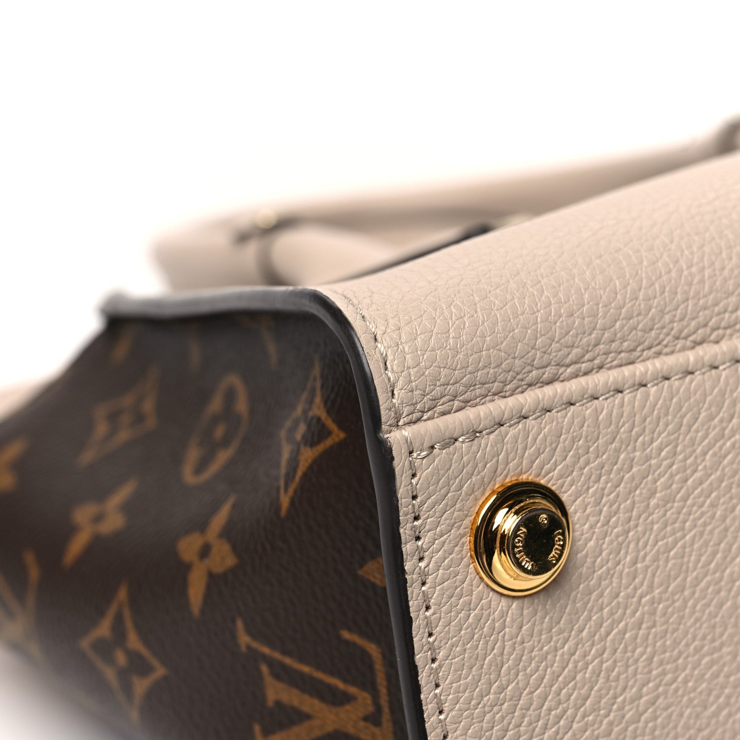 Louis Vuitton Calfskin Monogram On My Side PM Greige 8 of 11