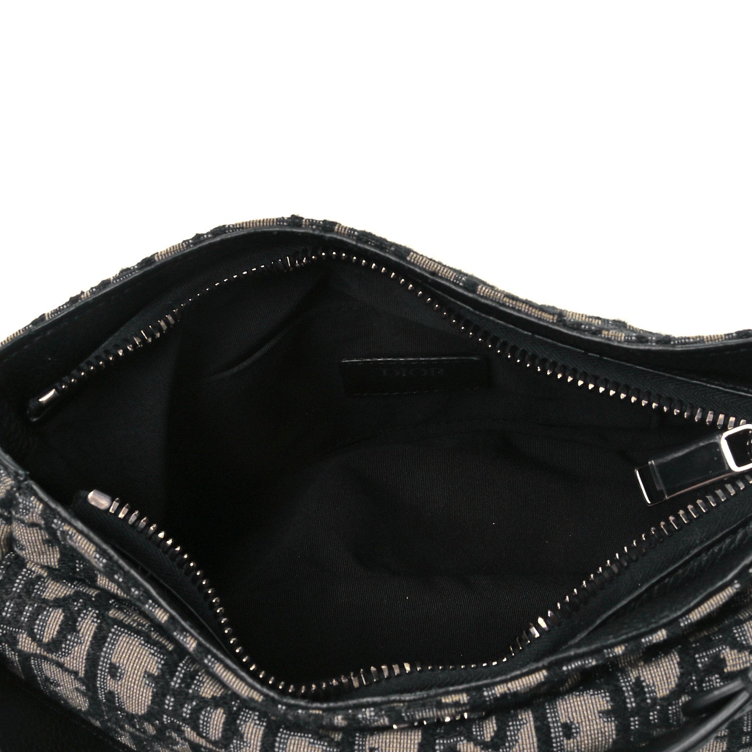Christian Dior Oblique Mini Soft Saddle Bag Beige Black 7 of 8