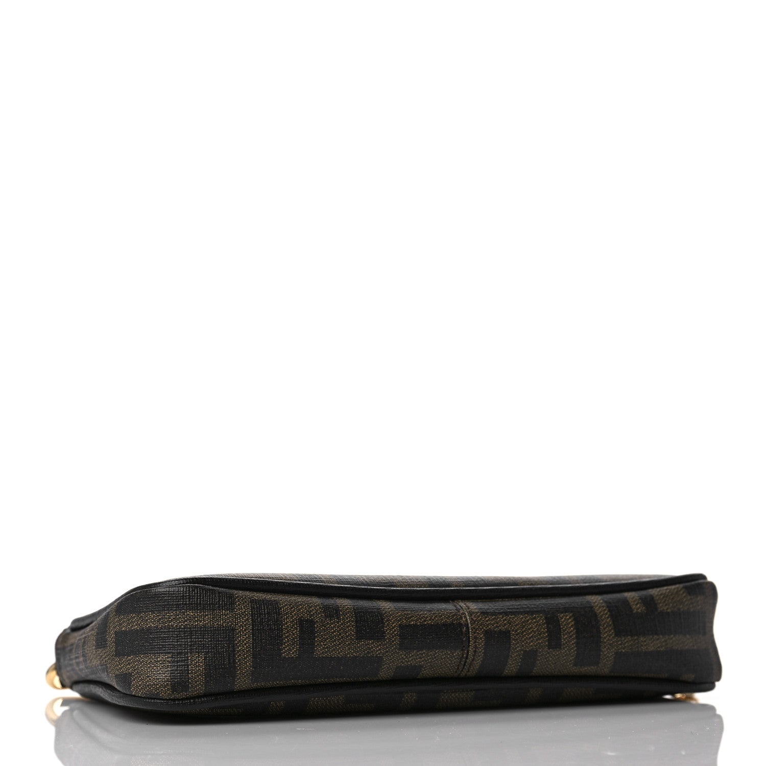 Fendi Zucca Spalmati Vitello Elite Pochette Tobacco Ebano 3 of 8