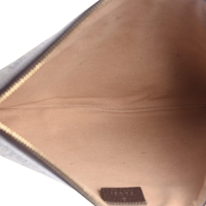 Gucci GG Supreme Monogram Large Ophidia Pouch Clutch Brown 4 of 8
