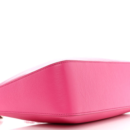 Givenchy Tumbled Calfskin Small Moon Cut Out Shoulder Bag Neon Pink 9 of 10