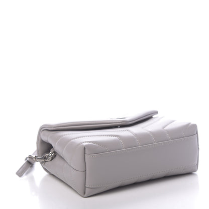 Saint Laurent Calfskin Y Quilted Monogram Toy Loulou Satchel Granite 4 of 10