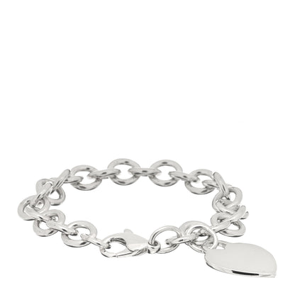 Tiffany Sterling Silver Heart Tag Charm Bracelet 1 of 3