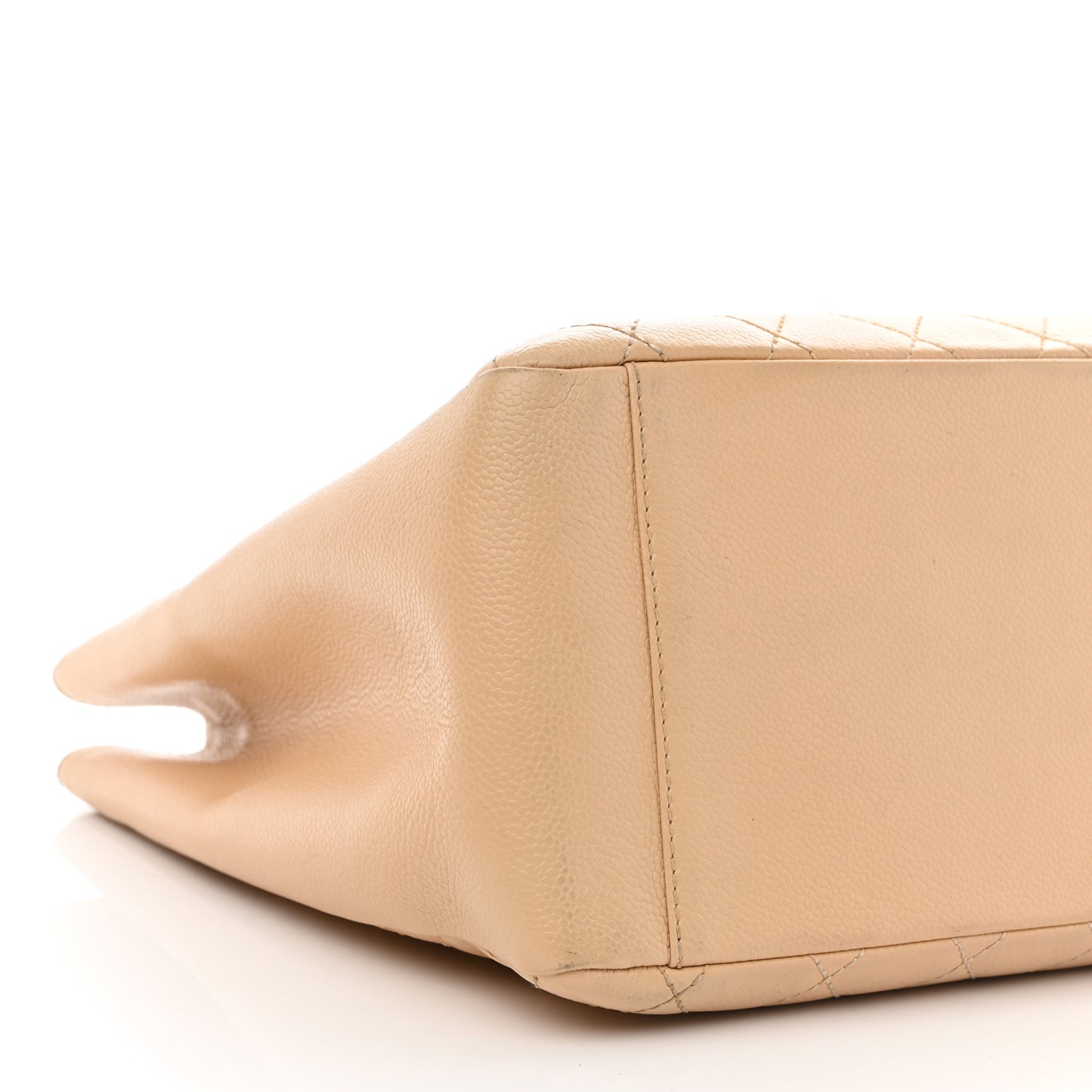 Caviar Quilted Grand Shopping Tote GST Beige Clair