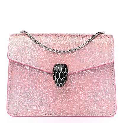 Bulgari Calfskin Galuchat Serpenti Forever Crossbody Pink 2 of 8