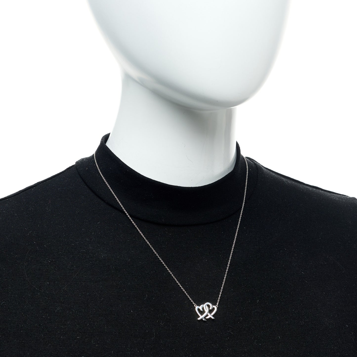 Sterling Silver Paloma Picasso Double Loving Heart Pendant Necklace