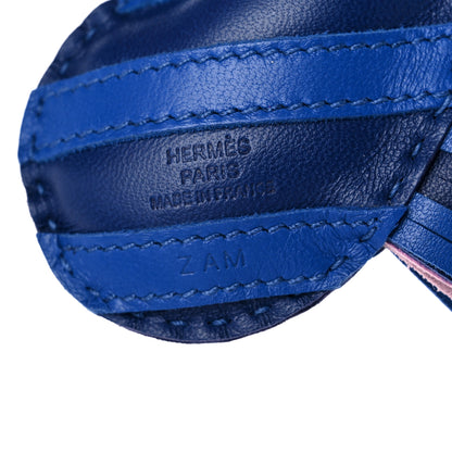Hermes Milo Lambskin Geegee Savannah Bag Charm Bleu Saphir Bleu France Mauve Sylvestre 3 of 3