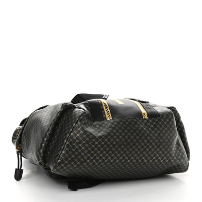 Gucci X DAPPER DAN Calfskin Laminated Ayers GG Micro Monogram Double Buckle Backpack Black Gold 4 of 9