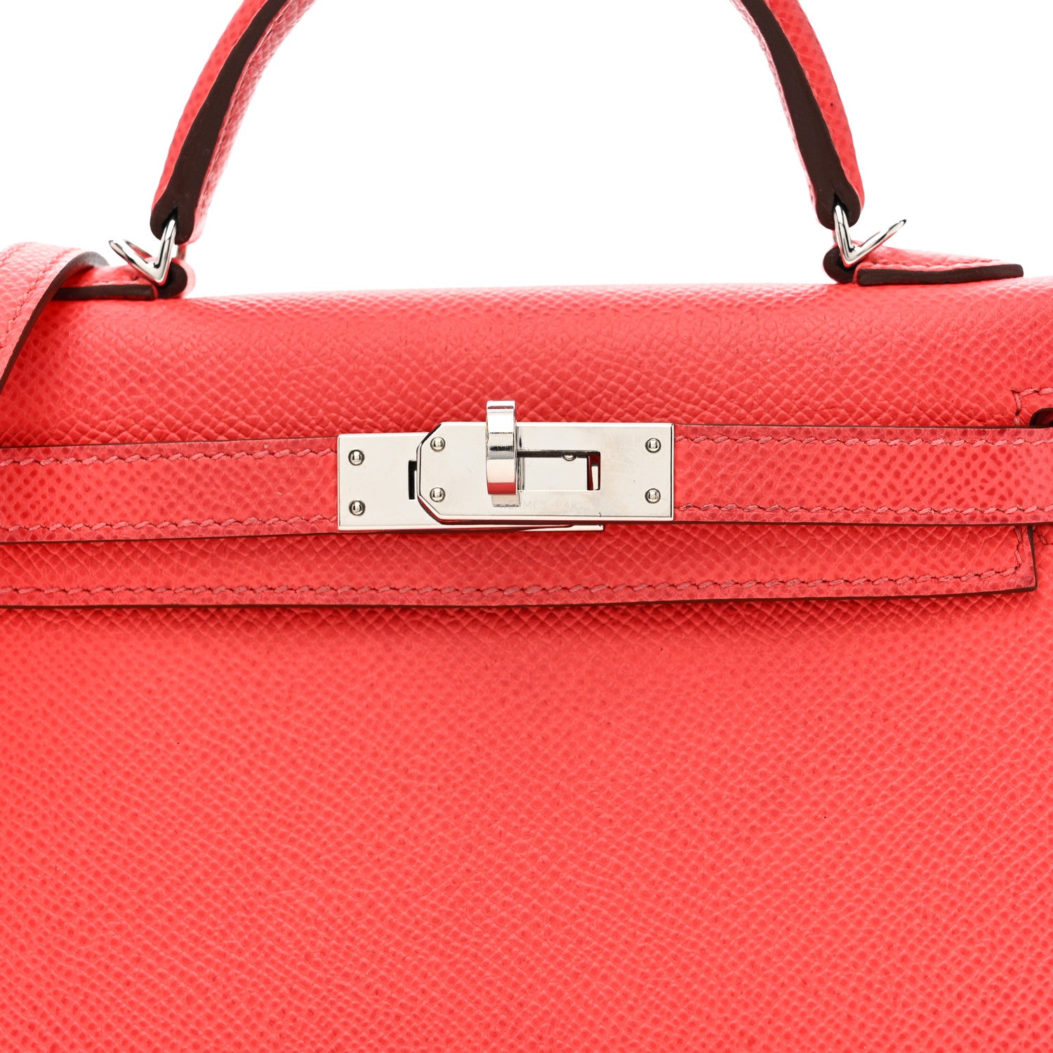 Hermes Epsom Horseshoe Mini Kelly Sellier 20 Rose Texas Bleu Saphir 8 of 14