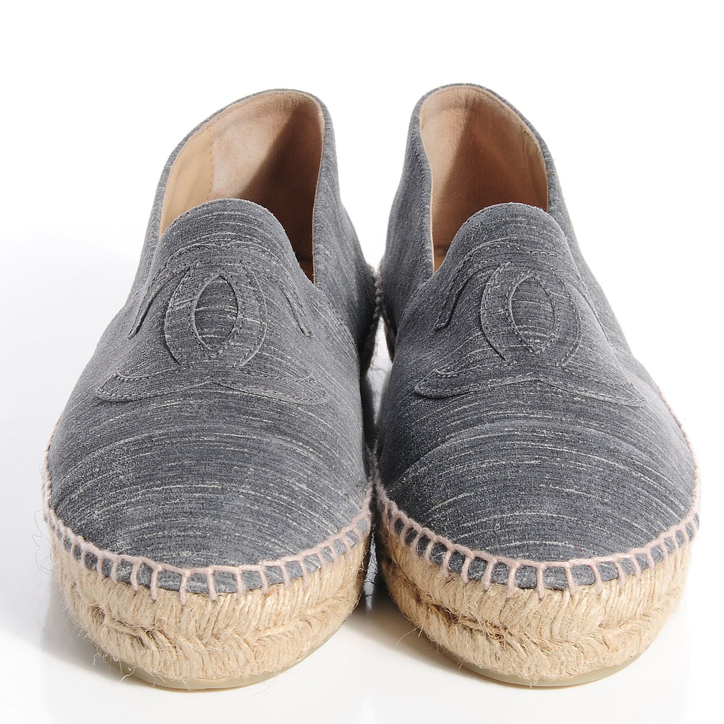 Striated Suede Espadrilles Dark Grey 41