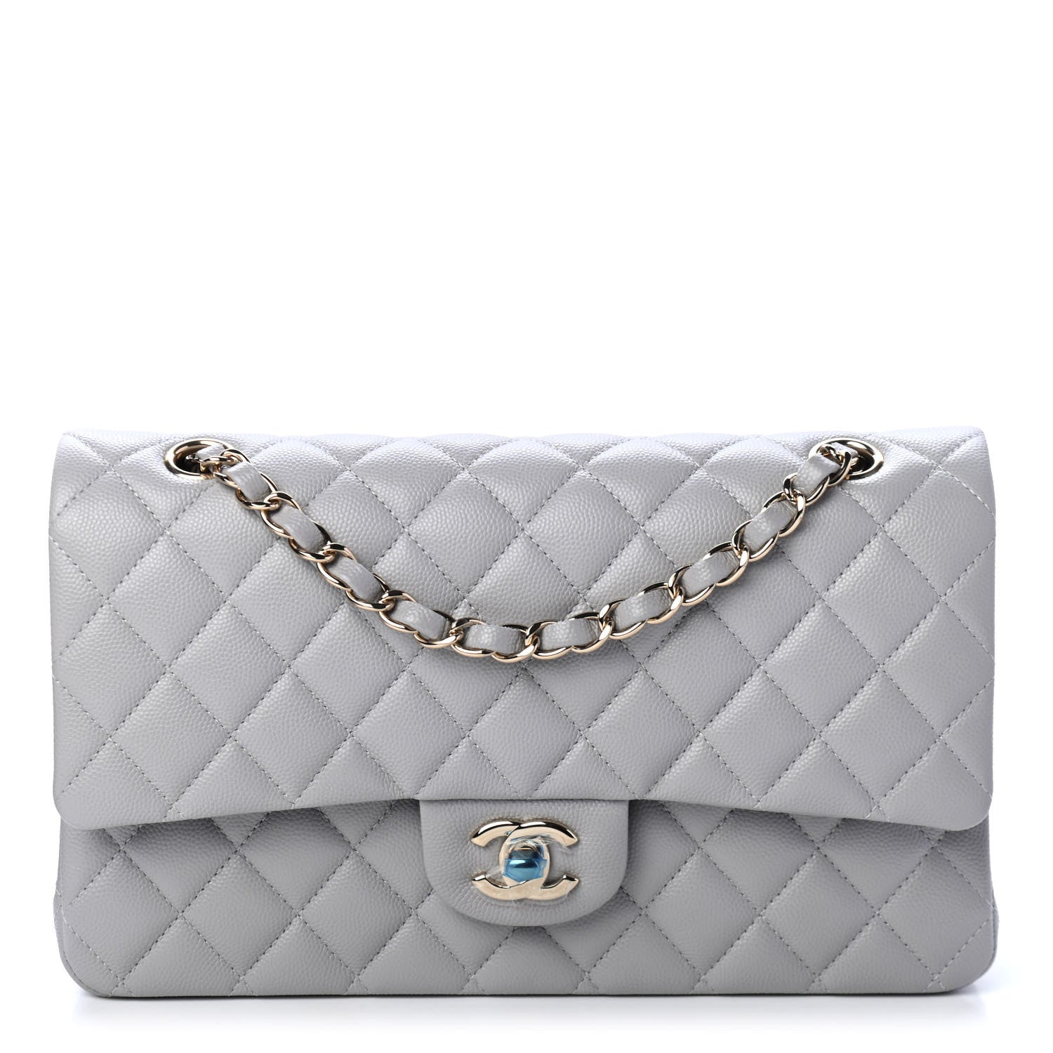 Chanel Caviar Quilted Medium Double Flap Grey 1 of 4