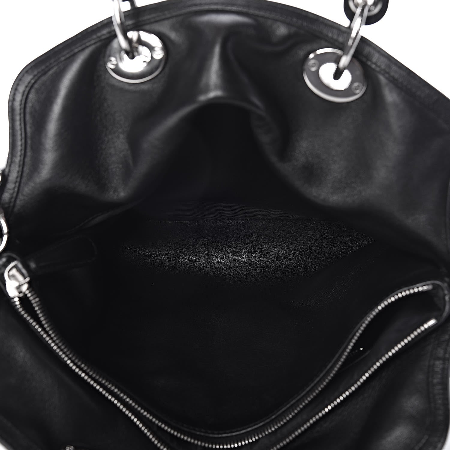 Christian Dior Lambskin Cannage Medium Granville Tote Black 7 of 12