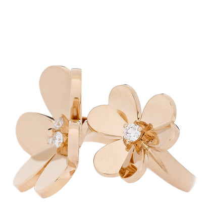 Van Cleef & Arpels 18K Yellow Gold Diamond Frivole Between The Finger Ring 53 6.5 3 of 5