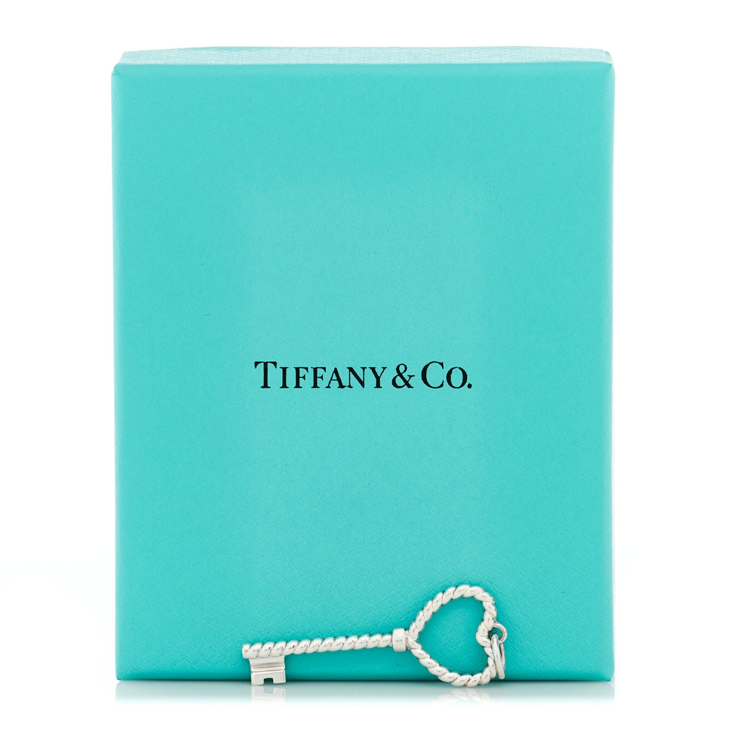 Sterling Silver Twist Heart Key Pendant