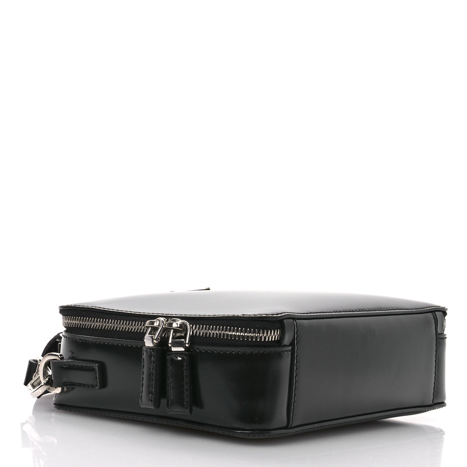 Prada Spazzolato Medium Brique Crossbody Bag Black 4 of 12