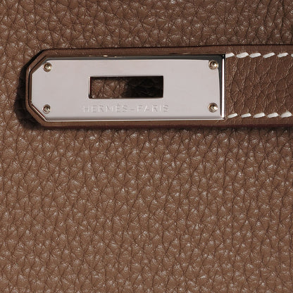 Hermes Taurillon Clemence Birkin 35 Etoupe 15 of 22