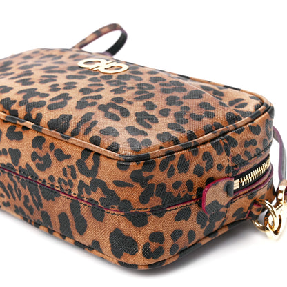 Salvatore Ferragamo Grained Calfskin Leopard Print Camera Bag Brown 11 of 11