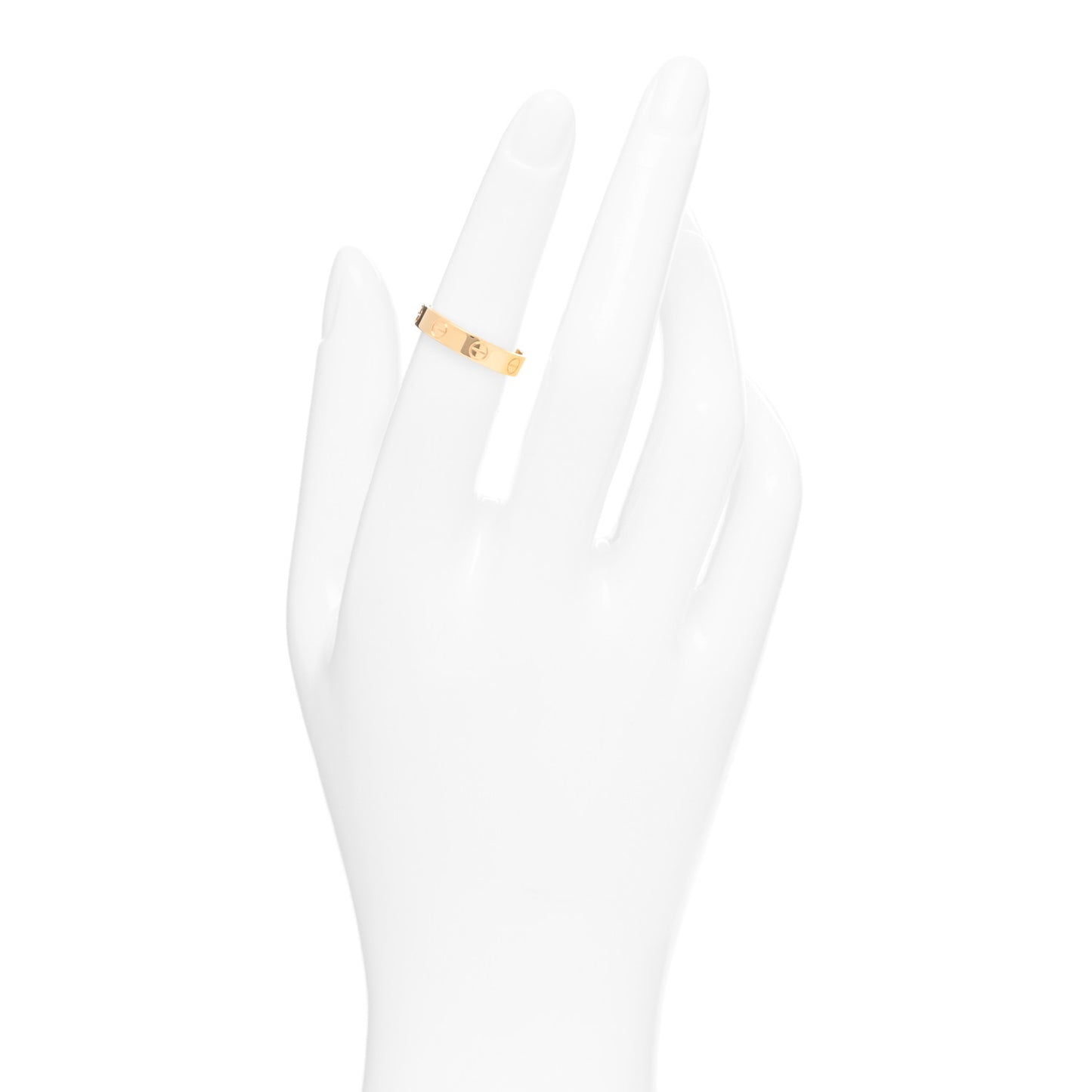 18K Yellow Gold 3.5mm LOVE Wedding Band Ring 51 5.75