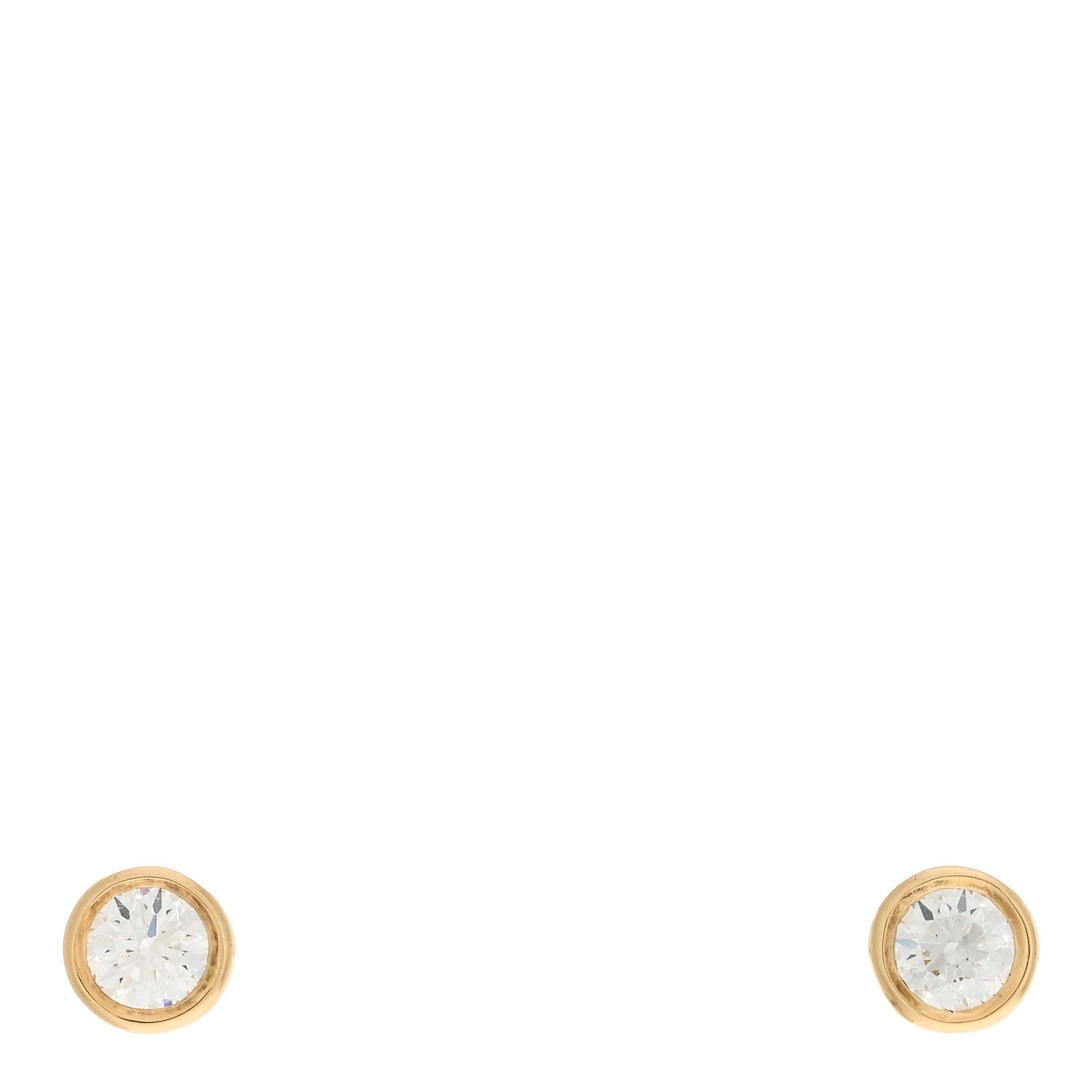 Tiffany 18K Yellow Gold Diamond .48ctw Elsa Peretti Diamonds By The Yard Earrings 1 of 4