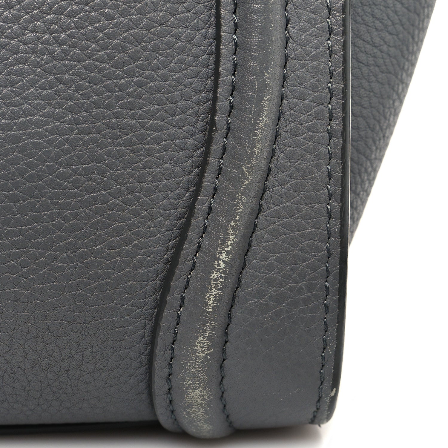 Celine Drummed Calfskin Nano Luggage Kohl 15 of 18
