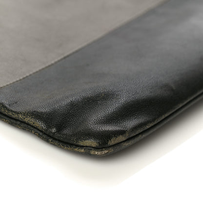 Celine Smooth Lambskin Bi-Color Solo Clutch Pouch Army Green 9 of 32