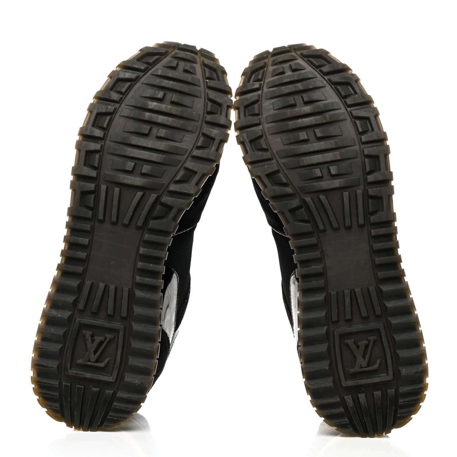 Louis Vuitton Suede Monogram Run Away Sneakers 40 Black 5 of 9