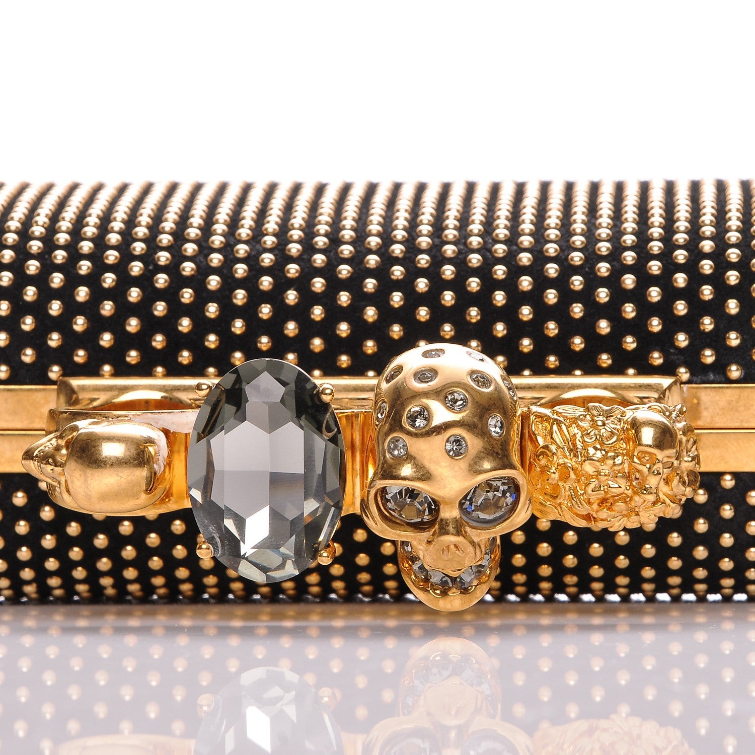 Alexander McQueen Studded Knucklebox Clutch Black 5 of 9
