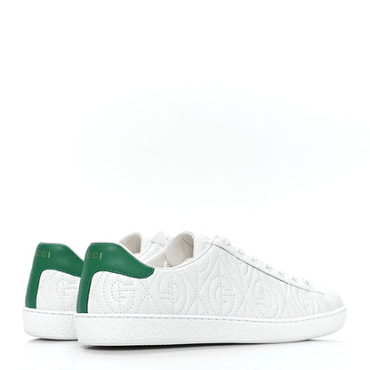 Gucci Nappa G Rhombus Mens Ace Sneakers 6.5 Great White Green 4 of 8