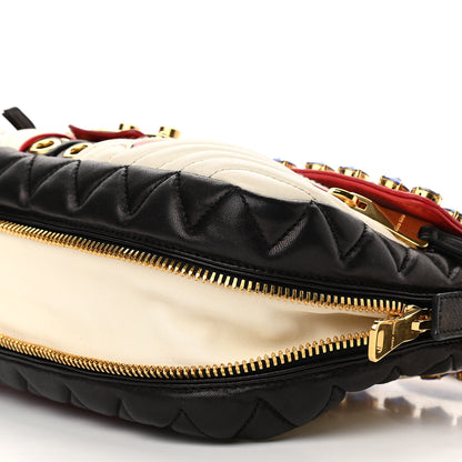 Miu Miu Nappa Matelasse Biker Shoulder Bag Red White Black 13 of 16