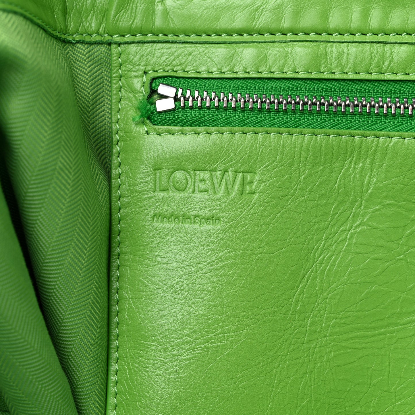 Paper Calfskin Fold Shopper Tote Bright Apple