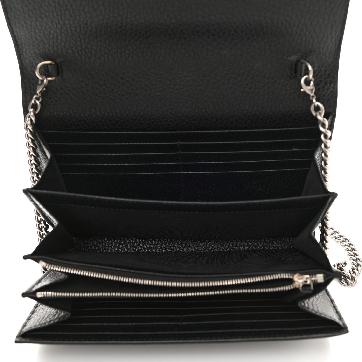 Gucci Calfskin Mini Dionysus Chain Wallet Black 5 of 10