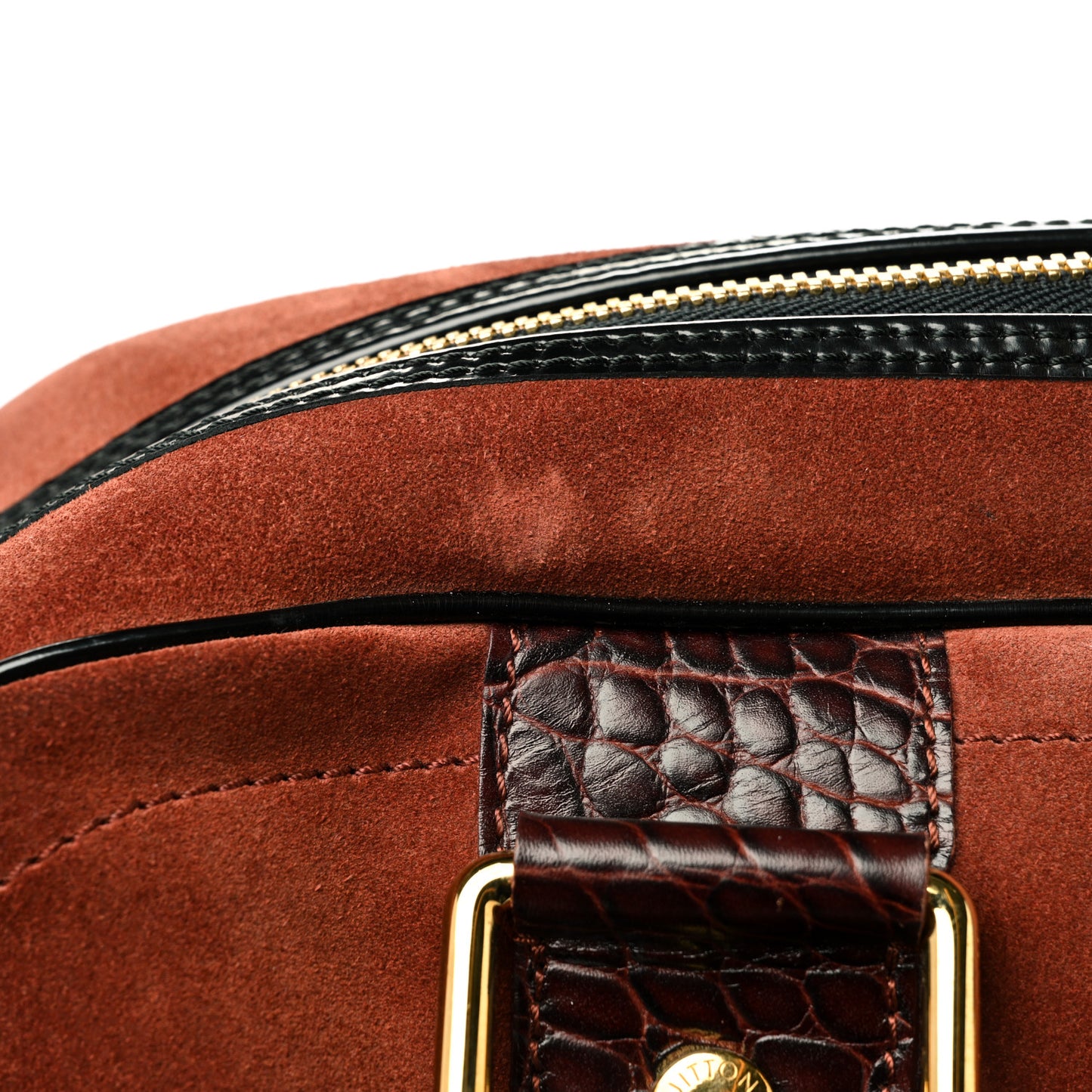 Suede Stamped Havane Bowler GM Brun