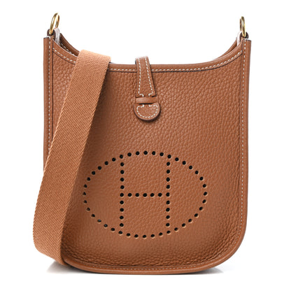 Hermes Taurillon Clemence Evelyne TPM Gold 1 of 9