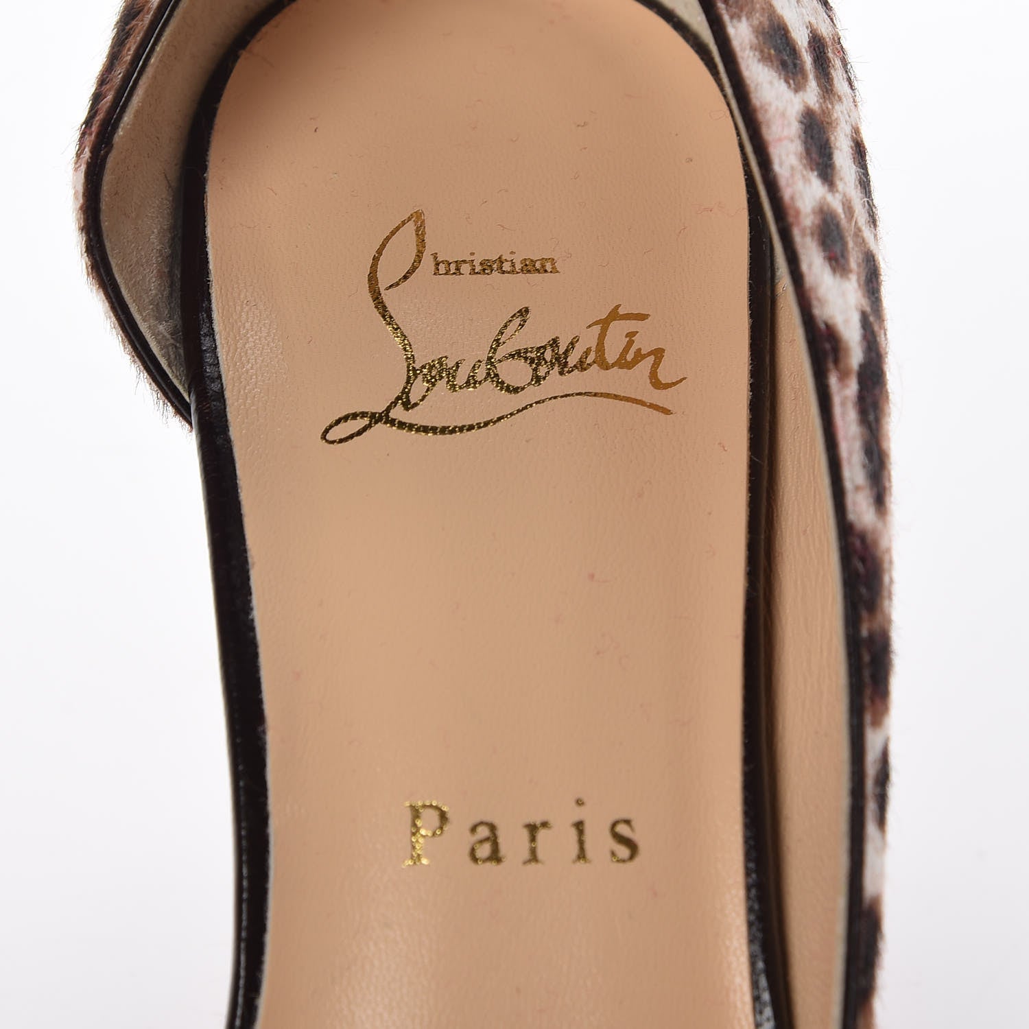Christian Louboutin Pony Hair Dark Leopard Iriza 70 Pumps 38.5 Brown White 7 of 7