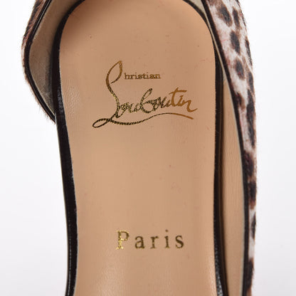 Christian Louboutin Pony Hair Dark Leopard Iriza 70 Pumps 38.5 Brown White 7 of 7