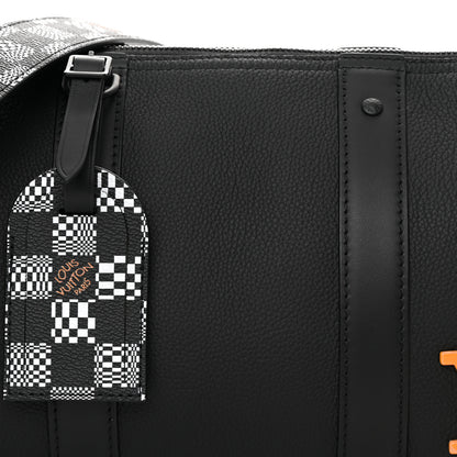 Louis Vuitton Calfskin Damier Distorted City Keepall Black 8 of 10
