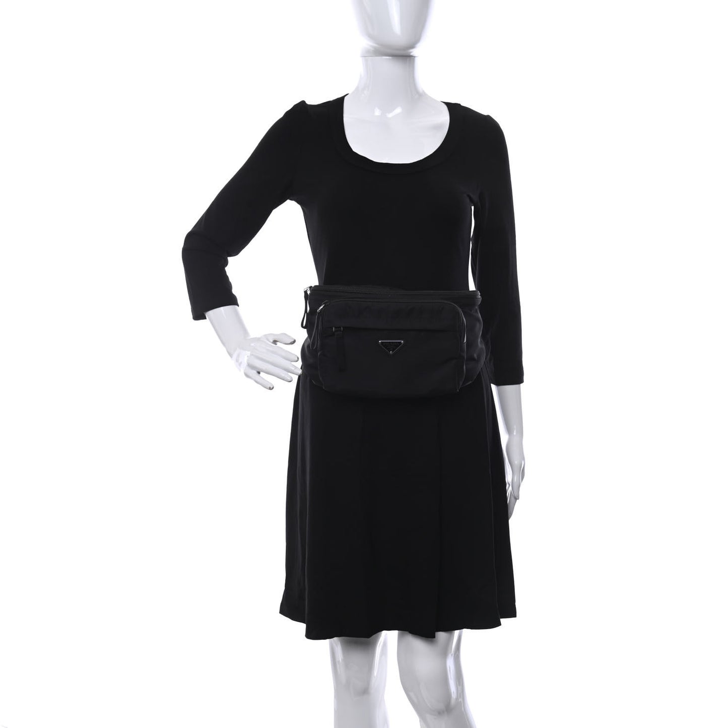 Tessuto Nylon Belt Bag Black