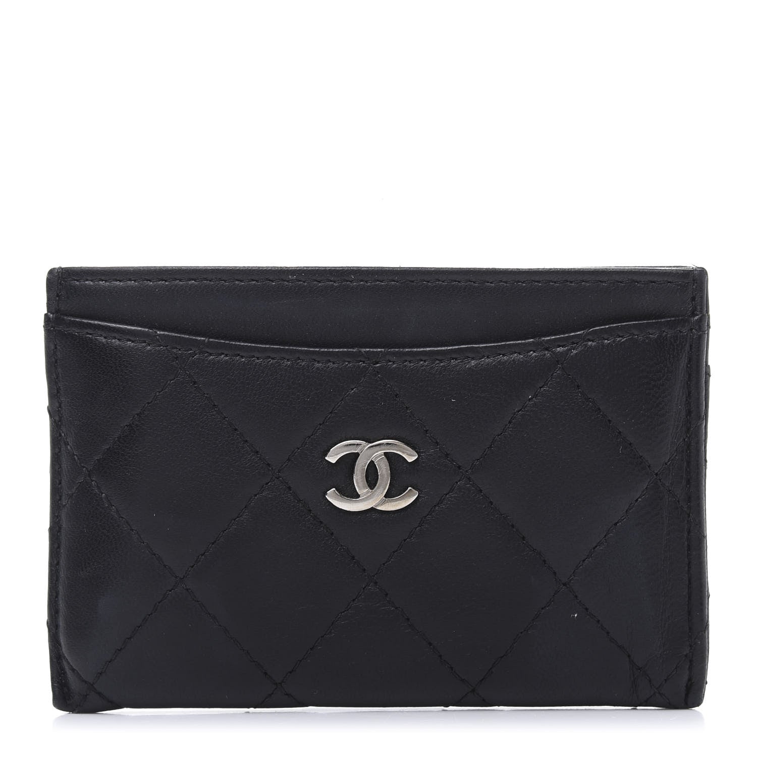 Chanel Lambskin Quilted Card Holder Black 1 of 10