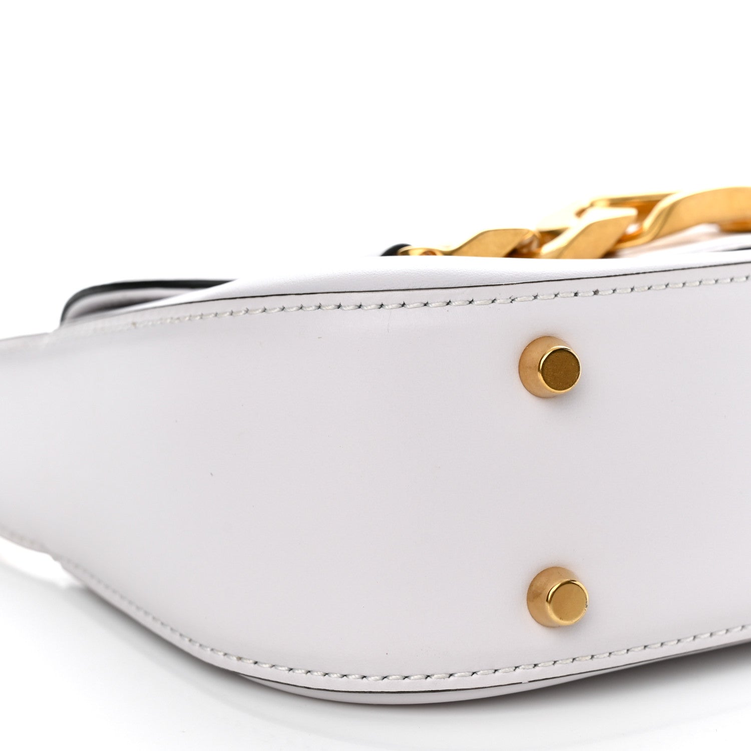 Valentino Garavani Calfskin Small Vlogo Chain Shoulder Bag Optic White 8 of 9