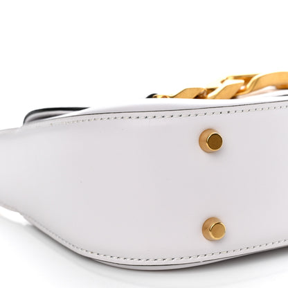 Valentino Garavani Calfskin Small Vlogo Chain Shoulder Bag Optic White 8 of 9