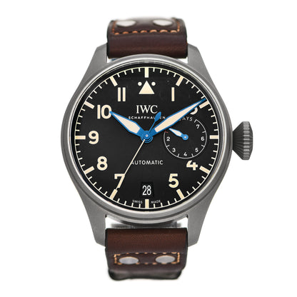 IWC Titanium Calfskin 46mm Big Pilot Heritage Automatic Watch Black IW501004 1 of 4