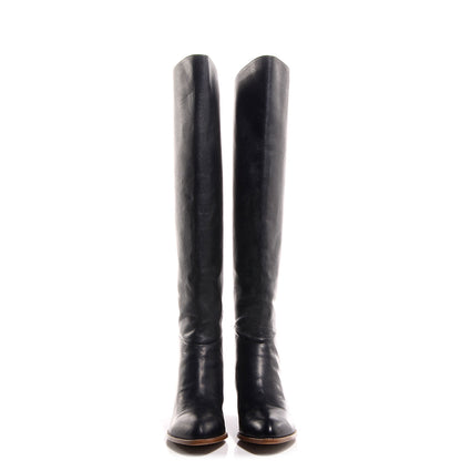 Alexander Wang Calfskin Sigrid Over The Knee Boots 40 Black 2 of 6