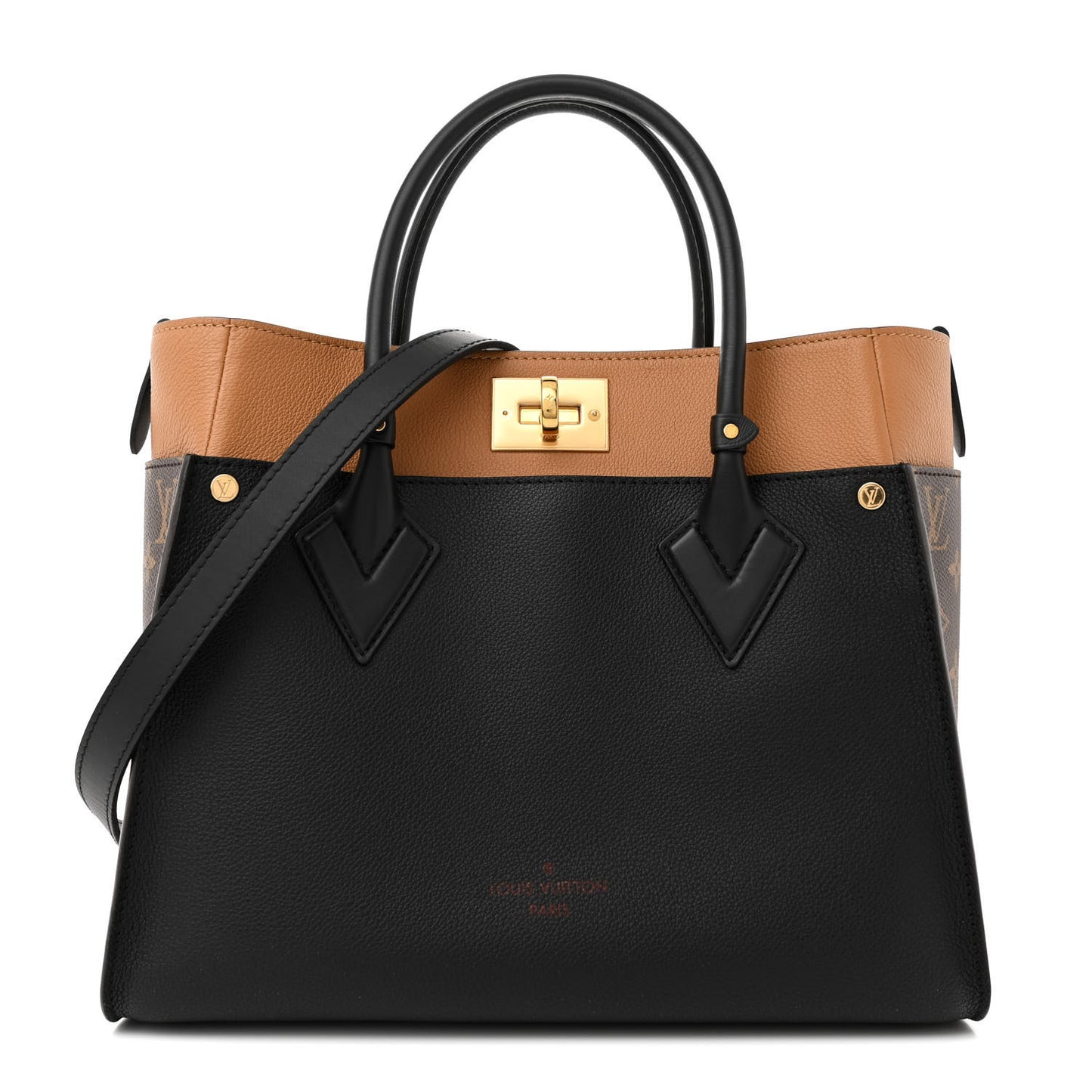 Calfskin Monogram On My Side Black