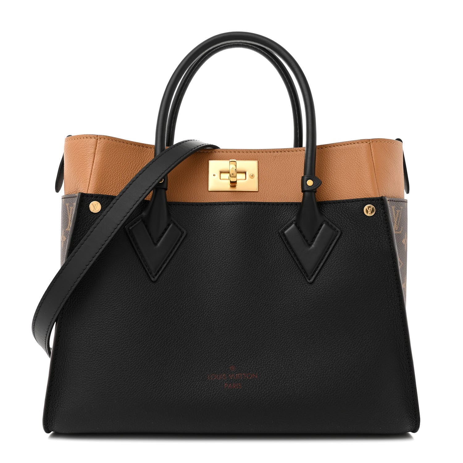 Louis Vuitton Calfskin Monogram On My Side Black 1 of 10