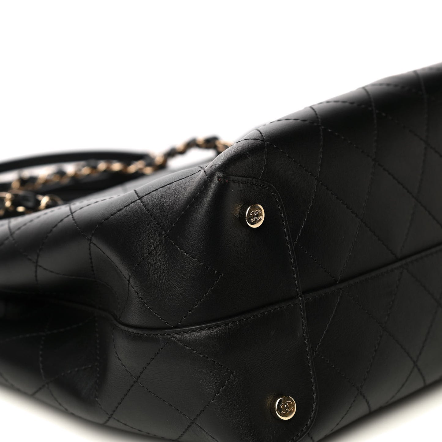 Calfskin Large Serial Shopper Tote Black