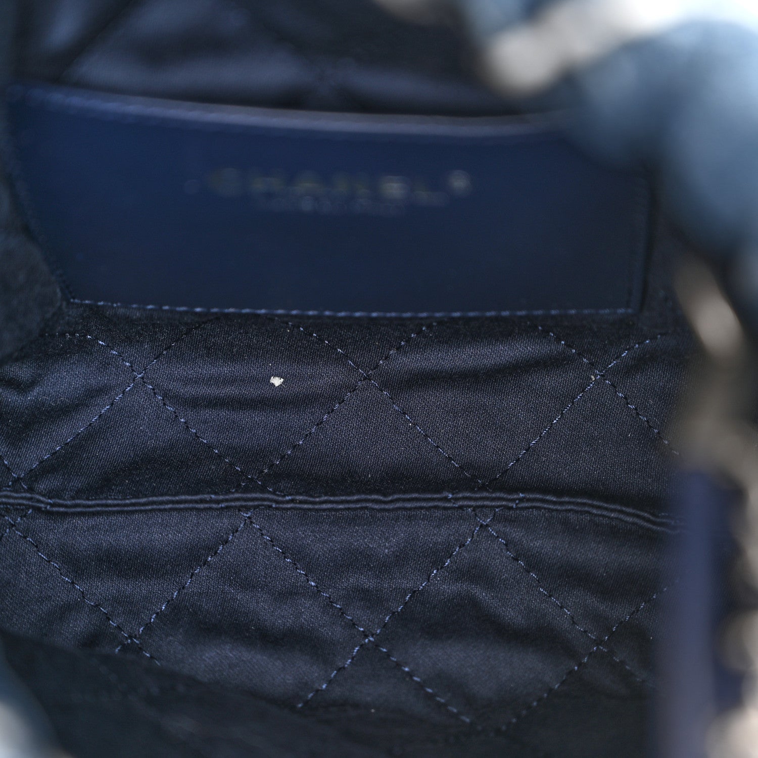 Chanel Denim Stitched Quilted Mini Chanel 22 Blue 5 of 10
