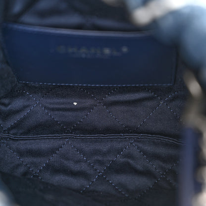 Chanel Denim Stitched Quilted Mini Chanel 22 Blue 5 of 10